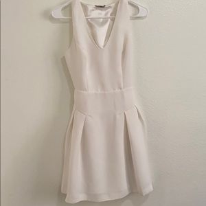 White creamy flowy mini dress